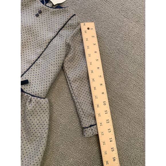 Martina‎ Charlotte Girls 4Y Gray And Navy Drop Waist Dress - Picture 11 of 16